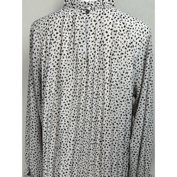 Women’s MIDI Dress Sz M Long Sleeves 100% Polyester Lined Accordion Pleats - Picture 9 of 16